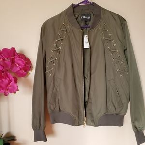 EXPRESS Olive Green Bomber Jacket